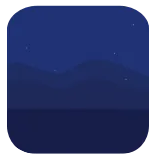 😎 bleu, nuit, étoiles, minimaliste, paysage, sombre, arrière-plan telegram sticker