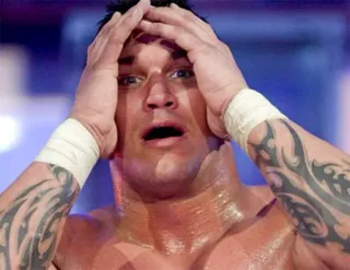😱 Randy Orton wrestling, wrestler, athlete, sports, professional wrestling telegram sticker