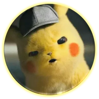 🤨 Pikachu Detective Pikachu pikachu, detetive pikachu, pokemon, desenho animado, fofo, engraçado telegram sticker