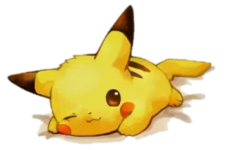 😉 Pikachu Pokemon โปเกมอน, ปิกาจู, นอน, น่ารัก, สัตว์ telegram sticker