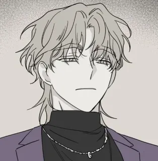🤨 Аниме, Мужчина, Рисунок, Стиль, Персонаж telegram sticker