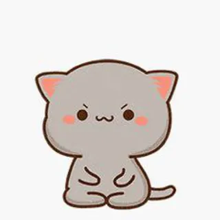 😡 cat, cute, angry, peach cat, kitten, kawaii, mochi whatsapp sticker