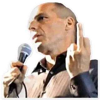 👆 Stinkefinger, beleidigend, Geste, Mikrofon, Mann, Sprecher telegram sticker
