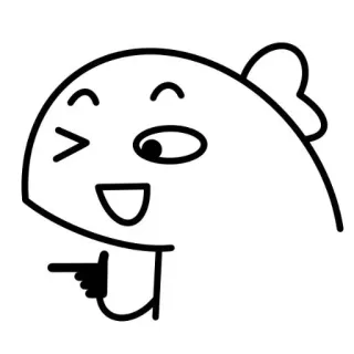 🙌 poisson, dessin animé, emoji, pointage, personnage, drôle, mème whatsapp sticker