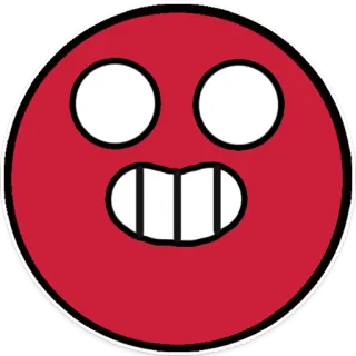 👿 Emoji, Rosso, Faccia, Arrabbiato, Cartone animato telegram sticker