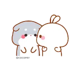 🤗 fofo, animais, coelho, desenho animado, adesivo telegram sticker