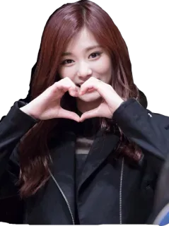 ❤ donna, coreana, ragazza, cuore, gesto, asiatica telegram sticker