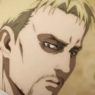 👾 Reiner Braun Attack on Titan アニメ, 進撃の巨人, ライナー・ブラウン, キャラクター, 進撃 whatsapp sticker