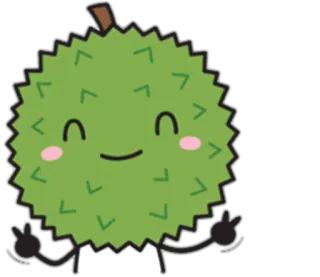 ✌ Durian, Owoc, Środkowy palec, Obraza telegram sticker