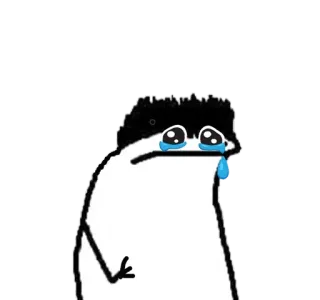 🥺 florkofcows, Meme, llorando, triste, dibujo, Sticker whatsapp sticker