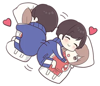 🌟 Desenho animado, Amor, Romance, Afeição, Casal telegram sticker