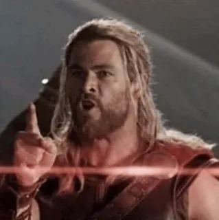 🌪 Thor marvel, chris hemsworth, deus do trovão, vingadores, dedo telegram sticker