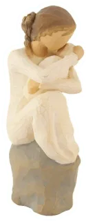 😞 母亲, 孩子, 家庭, 爱, 母爱, 关怀, 雕像, Willow Tree telegram sticker