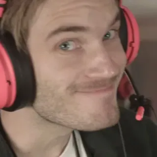 😊 PewDiePie PewDiePie, youtuber, online streamer, internet personality, gamer telegram sticker