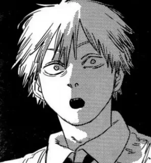 😧 Denji Chainsaw Man Denji, Chainsaw Man, anime, manga, portrait, character telegram sticker