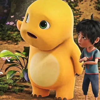 🧽 dinossauro, desenho animado, animado, criança, amigo telegram sticker