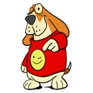 😉 chien dessin animé, chien, animal, personnage, clin d'oeil, smiley, animé telegram sticker