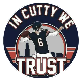 🏈 IN CUTTY WE TRUST fútbol, deportes, Chicago Bears, Cutler, confianza, NFL, equipo telegram sticker