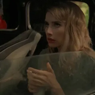🌿 woman, car, actress, blond, face, portrait telegram sticker