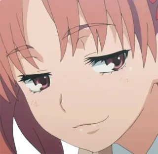 😏 Anime, Seringai, Karakter, Wanita, Ilustrasi telegram sticker
