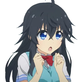 😠 Anime, Garota, Fofa, Uniforme escolar, Desenho animado, Personagem telegram sticker