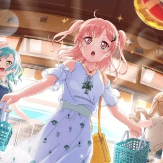 🥮 Anime, Meisje, Shoppen, Cartoon, Leuk, Zomer telegram sticker