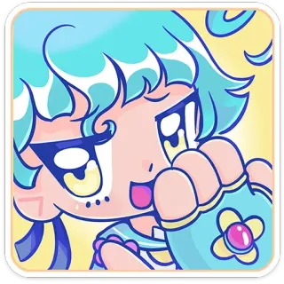 🤭 Anime, Dibujos animados, Lindo, Kawaii, Feliz, Brillante, Alegre telegram sticker