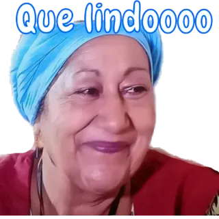 😍 Que lindoooo милый, очаровательный, выражение лица, улыбка, женщина, платок telegram sticker