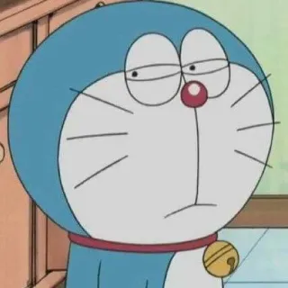 😒 Doraemon doraemon, anime, cartone animato, gatto, robot, divertente, carino telegram sticker