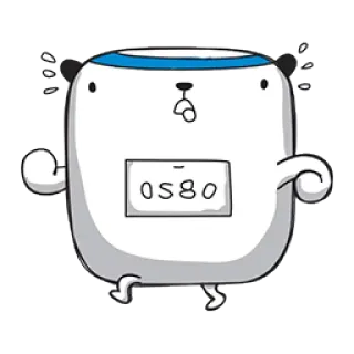🚵‍♀️ OS80 Aufkleber, Bär, Weiß, Cartoon, os80 telegram sticker