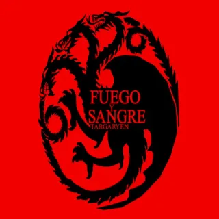 🐲 FUEGO Y SANGRE TARGARYEN дракон, таргариен, огонь, кровь, игра престолов, дом таргариенов whatsapp sticker