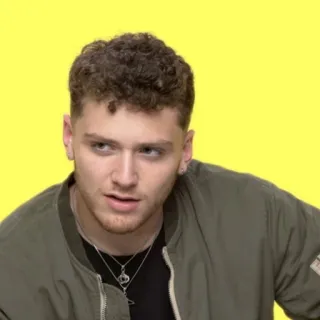 🌿 mężczyzna, osoba, portret, męski, kręcone włosy telegram sticker