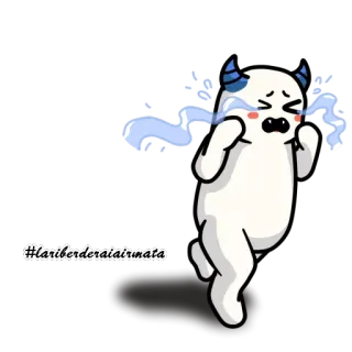 😭 #lariberderaiairrinata crying, sad, cartoon, monster, character, cry telegram sticker