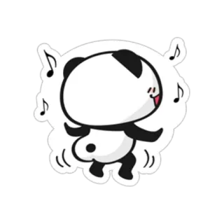 😌 パンダ, 音楽, 漫画, ダンス, 可愛い telegram sticker