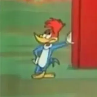 🙂 Woody Woodpecker cartoon, woody woodpecker, bird, classic cartoon, animation telegram sticker