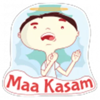 😅 Maa Kasam Indiano, Cartoni animati, Illustrazione, Dichiarazione telegram sticker