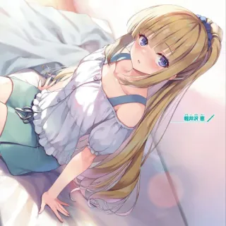 📕 軽井沢 恵 Anime, Mignon, Fille, Blonde, Kawaii telegram sticker