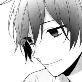 🤍 Anime, Manga, Portret, Monochroom, Cartoon, Illustratie telegram sticker