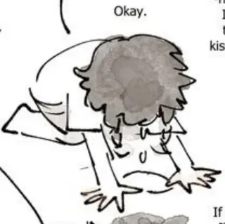 ☁️ Okay. Kreskówka, Postać, Smutny, Płaczący, Komiks telegram sticker