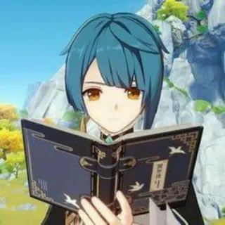📖 Xingqiu Genshin Impact anime, video game, character, xingqiu, book telegram sticker