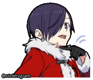 🎄 @stickerzgram anime, dibujos animados, señalando, personaje telegram sticker
