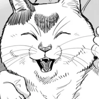 🖤 gato, feliz, anime, manga, sonriendo, animal whatsapp sticker