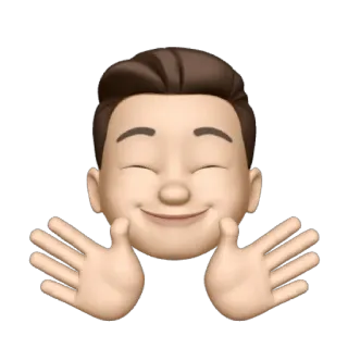 👐 emoji, face, hands, happy, smile telegram sticker