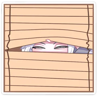 👀 Anime, Podglądanie, Żaluzje, Zasłony, Animacja telegram sticker