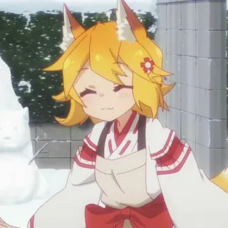 ⛩️ Senko Sewayaki Kitsune no Senko-san Anime, Kitsune, Fille renarde, Senko, Mignon, Réconfortant whatsapp sticker