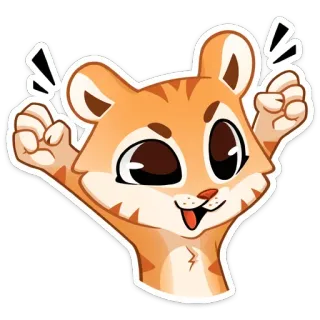 🥳 kot, podekscytowany, zwierzę, szczęśliwy, kreskówka, słodki, święto telegram sticker