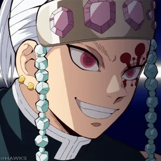 💎 Tengen Uzui Demon Slayer Anime, Krew, Demon, Zabójca telegram sticker