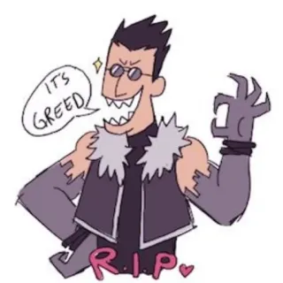 👌 Greed Fullmetal Alchemist IT'S GREED Anime, Personagem, Vilão, Ganância, Fullmetal Alchemist telegram sticker