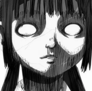 🎲 Horror, Griezelig, Manga, Eng, Gezicht telegram sticker
