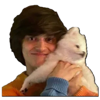 🥰 pessoa, cachorro, animal de estimação, animal, fofo, abraço telegram sticker
